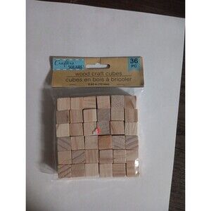 Wood Craft Cubes, 36-ct.